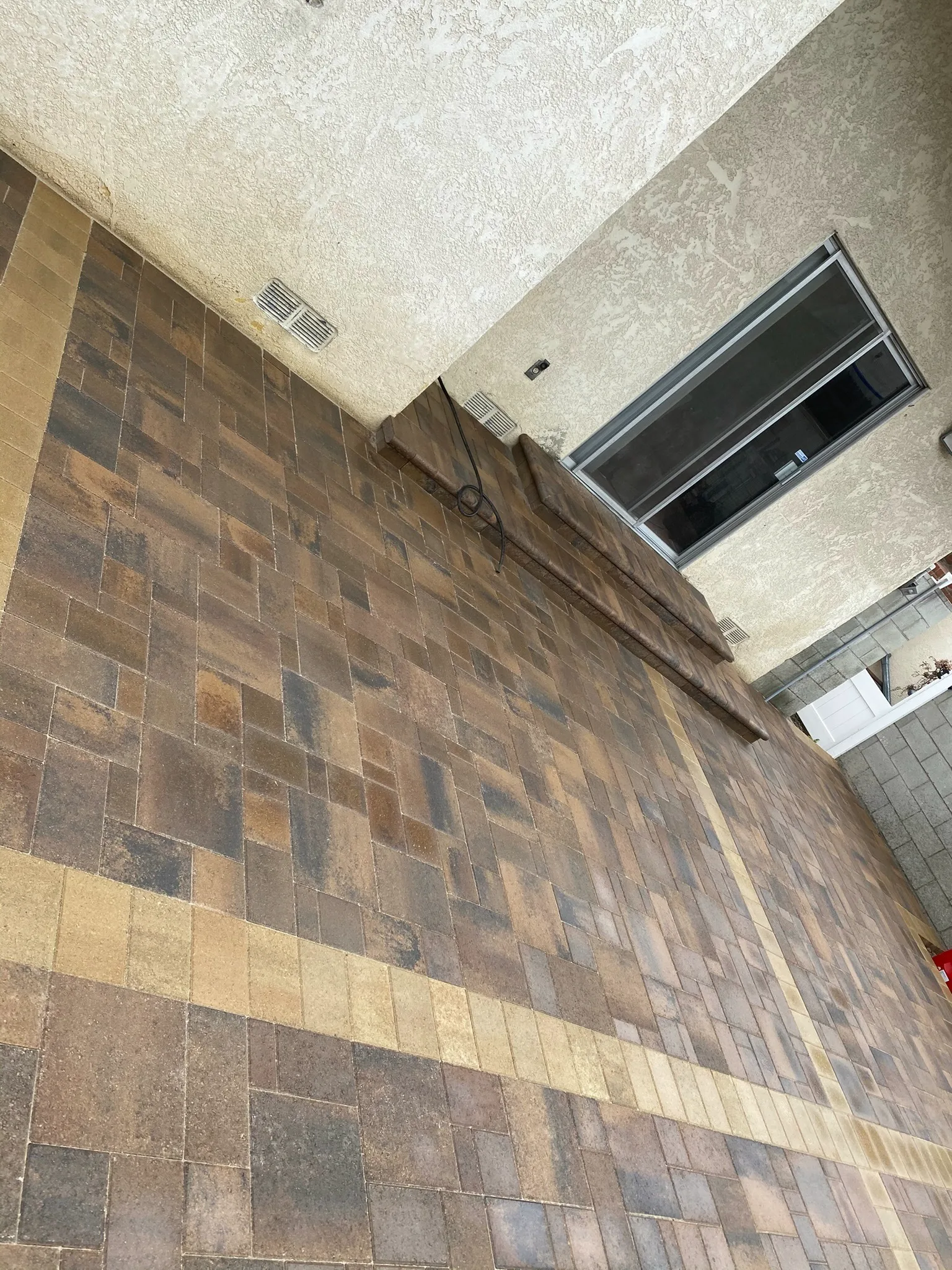Interlocking paver driveway installed at a Los Angeles area home
